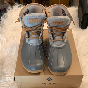 Sperry saltwater wool rain boots